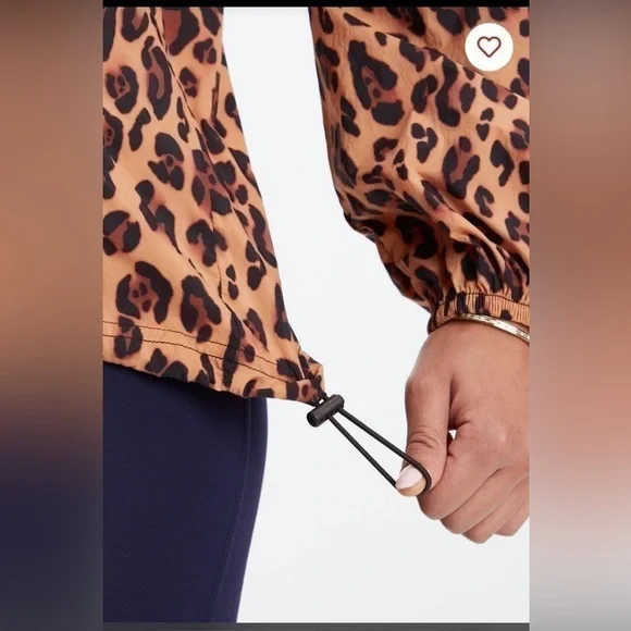 New Fabletics Leopard Windbreaker, Small - Picture 4 of 5